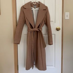 H&m Beige wool blend coat